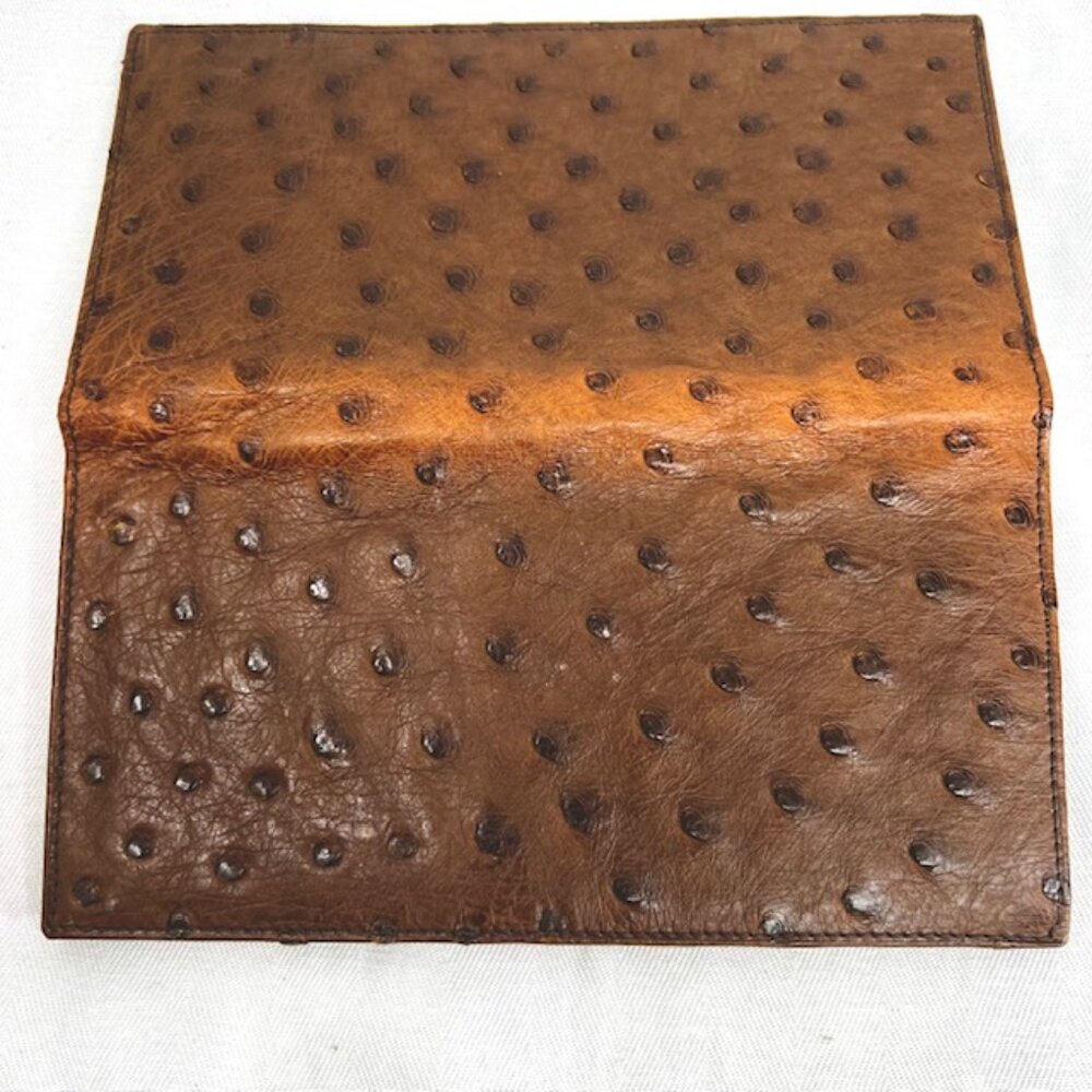 Vgt  ALOP  Milan Wallet made Italy  Ostritch Brown & Kate Spade N.Y. Burgendy 15 - Picture 9 of 15